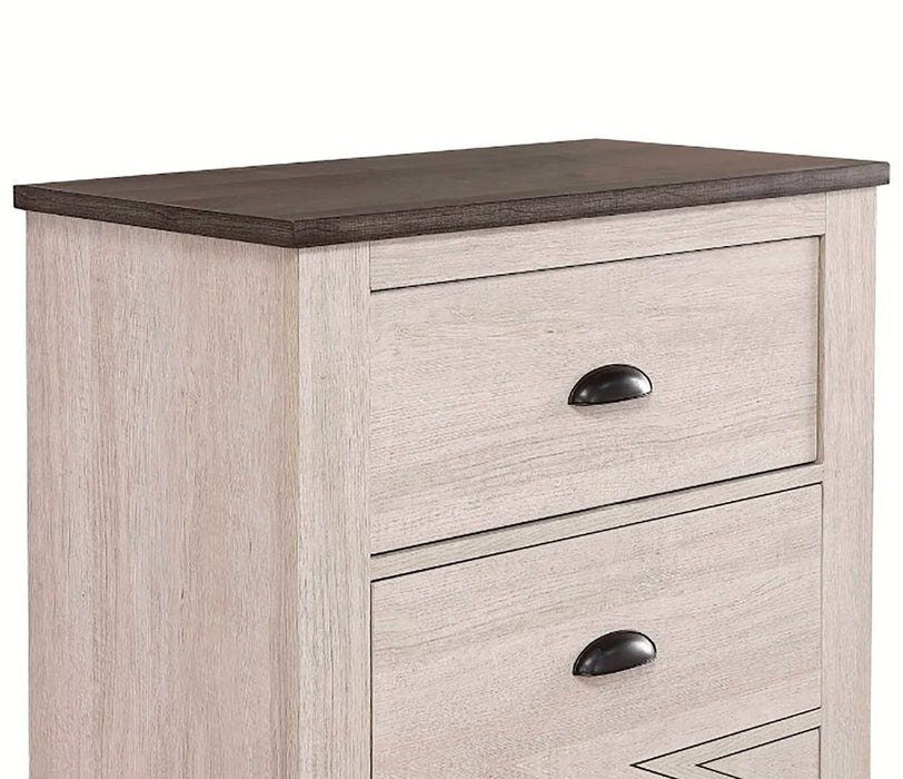 Crown Mark Furniture Coralee 5 Drawer Chest in White