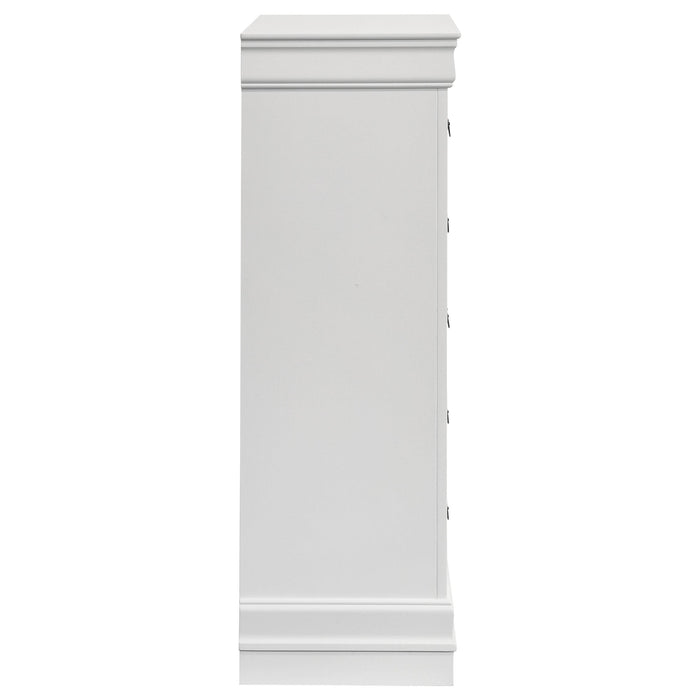 Louis Philippe 5-drawer Bedroom Chest White