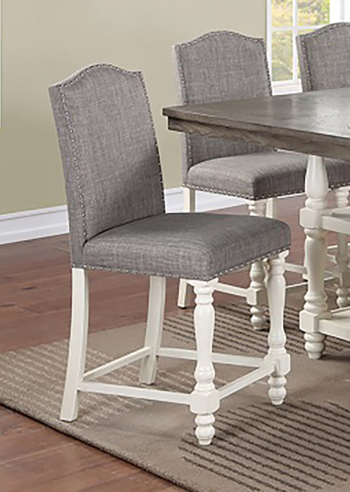 Crown Mark Furniture Langley Counter Height Chair in Gray (Set of 2) image