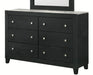 Crown Mark Furniture Cadence 6 Drawer Dresser in Black image