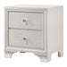 Crown Mark Furniture Lyssa 2 Drawer Nightstand in White image