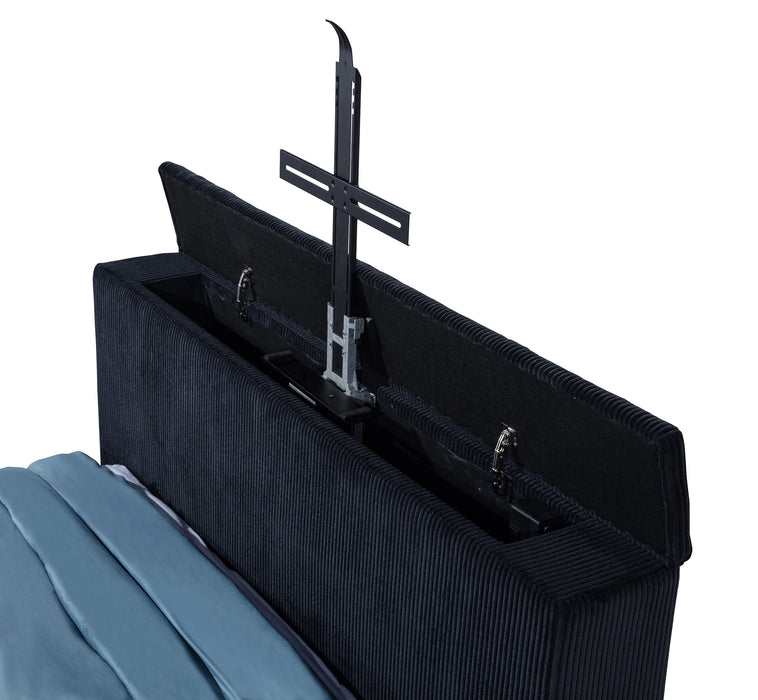 Tisdall Wingback TV Bed with Flame Visualizer