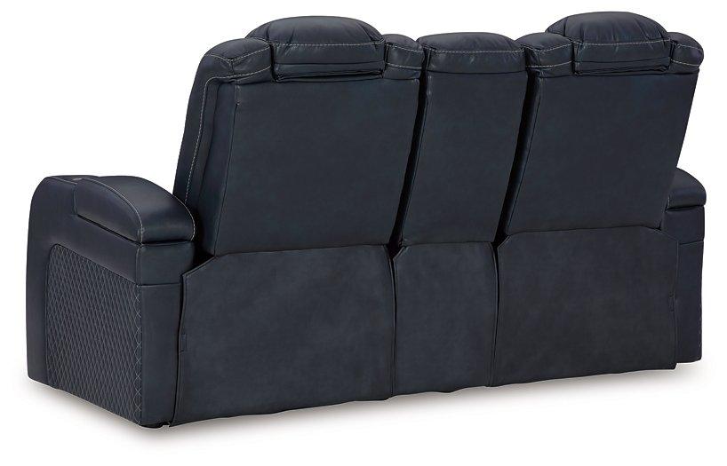 Fyne-Dyme Power Reclining Loveseat with Console