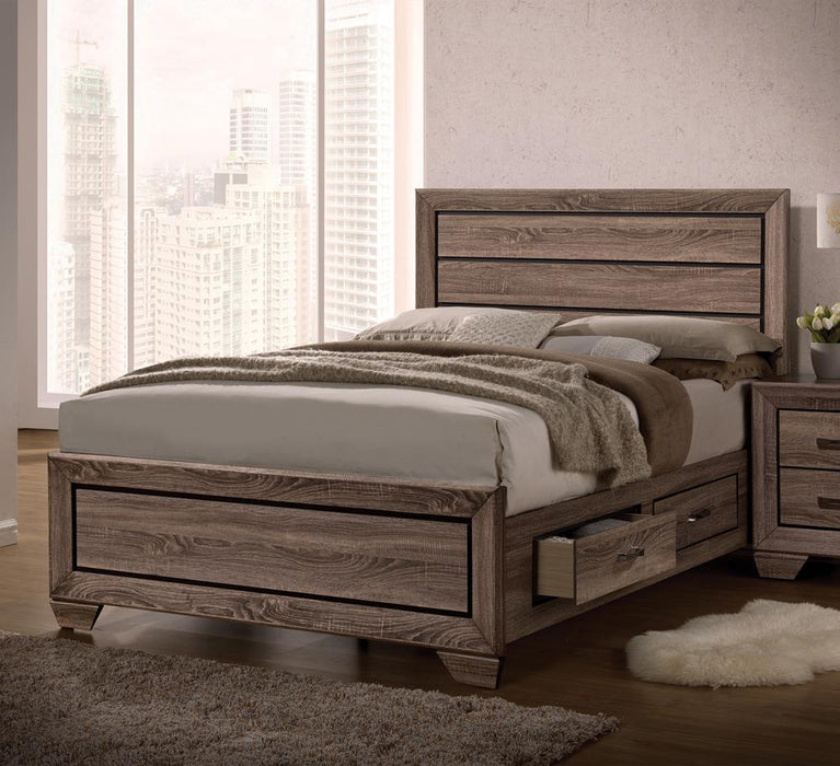 Kauffman California King, E.king, & Queen Panel Bed Washed Taupe