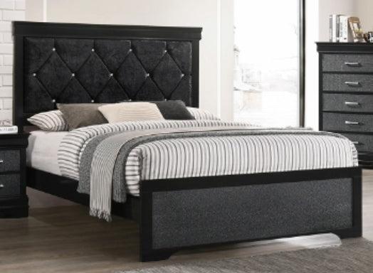 Crown Mark Amalia King Panel Bed in Black B6918-K image