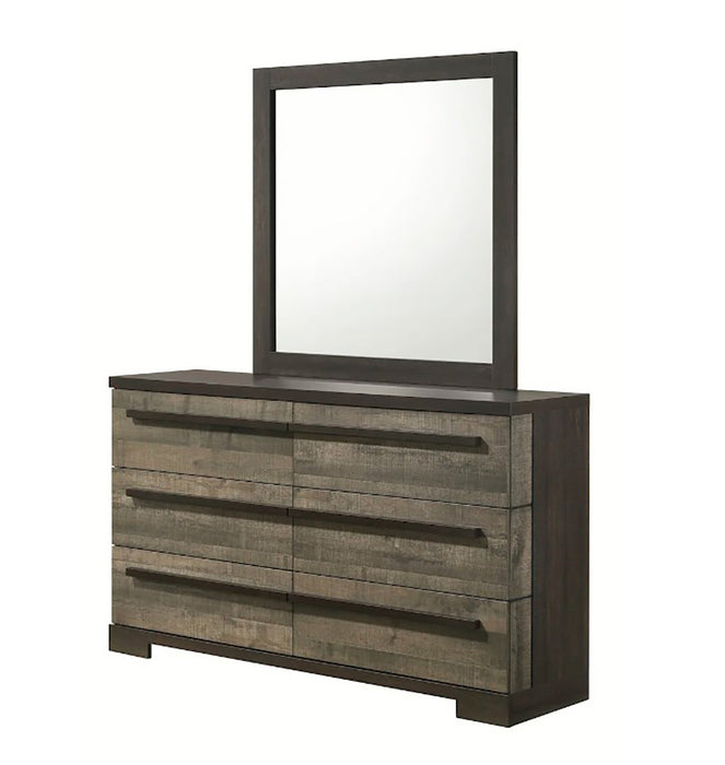 Crown Mark Furniture Remington Dresser Mirror in Brown