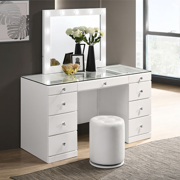 Crown Mark Furniture Morgan Vanity in White B4851WH image