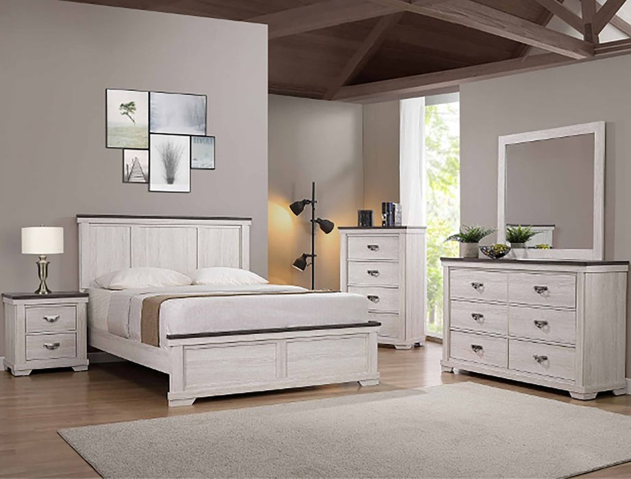 Crown Mark Furniture Leighton 4 Drawer Chest in White