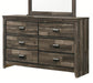 Crown Mark Furniture Carter 6 Drawer Dresser in Brown image