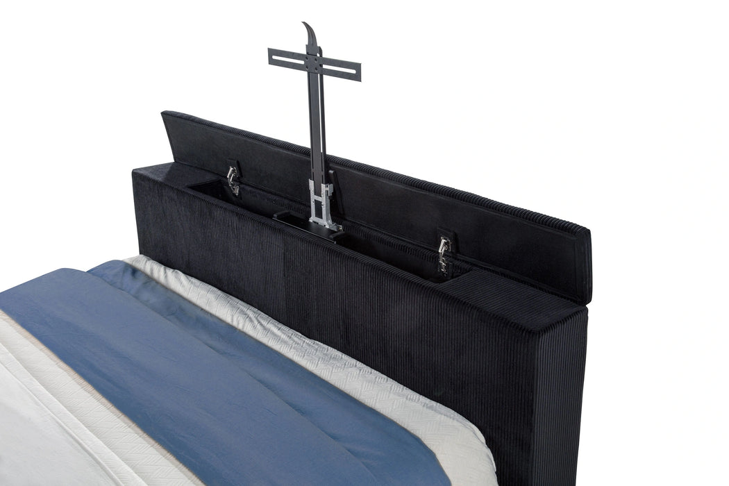 Tisdall Wingback TV Bed with Flame Visualizer