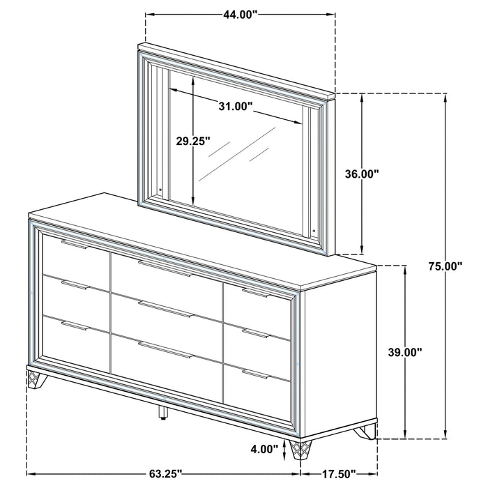 Marmore Dresser with Mirror