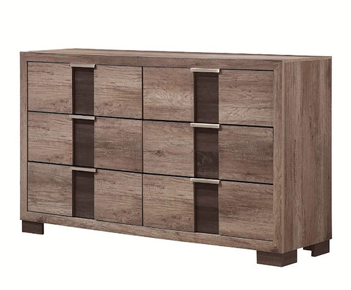Crown Mark Furniture Rangley 6 Drawer Dresser in Brown image